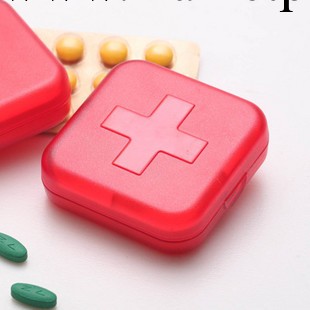 供應十字四格藥盒 高質量塑料環保藥盒 創意醫療用品 四格藥盒工廠,批發,進口,代購