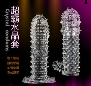 防偽正品 玩爆潮品狼牙刺套 男用G點水晶套延時增粗刺套 情趣用品工廠,批發,進口,代購