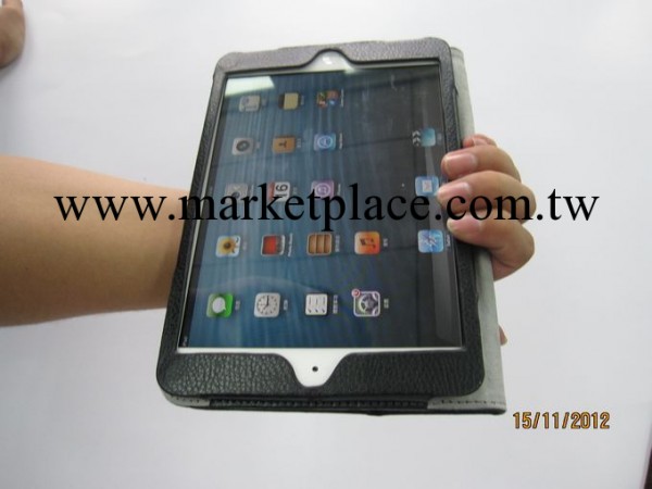 蘋果ipad mini皮套 帶手腕 真皮打造高端休眠皮套工廠,批發,進口,代購