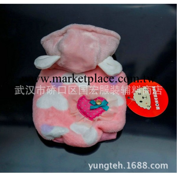 現貨銷售  超柔印花愛心帽T寵物服裝 狗狗寵物用品工廠,批發,進口,代購