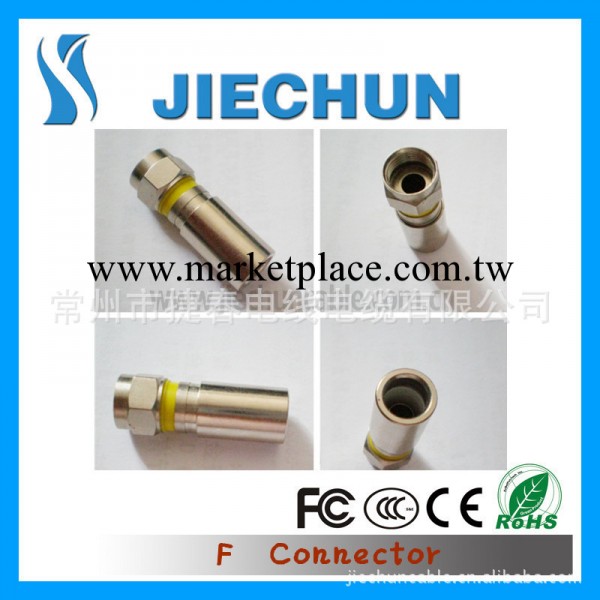 供應擠壓式F頭 射頻同軸(rf)連接器工廠,批發,進口,代購
