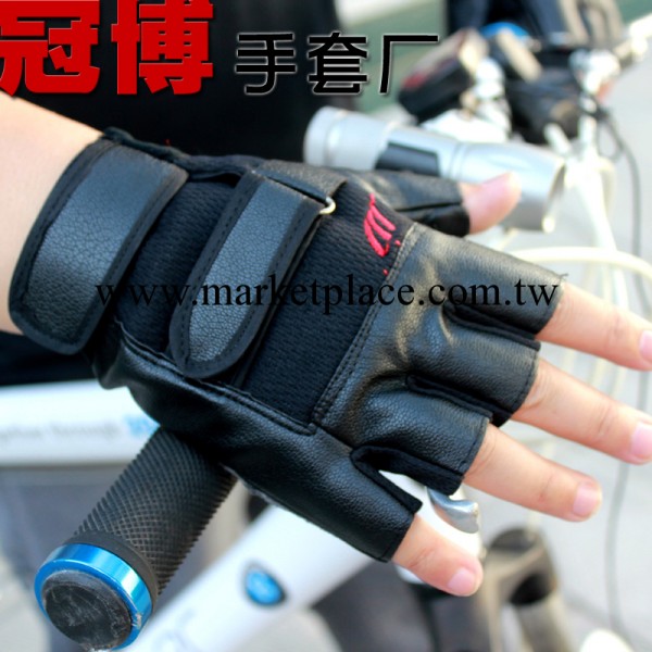 男士半指手套健身手套運動半截街舞真黑色潮流漏指 仿鹿皮款工廠,批發,進口,代購