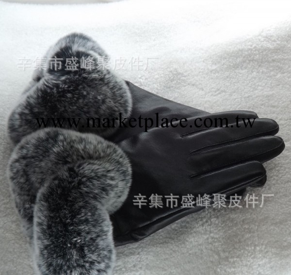 廠傢批發  女士獺兔毛口保暖時尚真皮手套 機車休閒工廠,批發,進口,代購