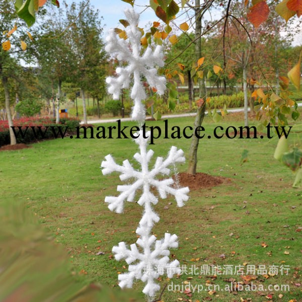 立體聖誕塑料雪花掛件 環保聖誕禮物 聖誕裝飾 手機掛件工廠,批發,進口,代購