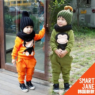 2013年秋冬款韓版男女童套裝 卡通兒童兩件套 廠傢直銷寶寶套裝批發・進口・工廠・代買・代購