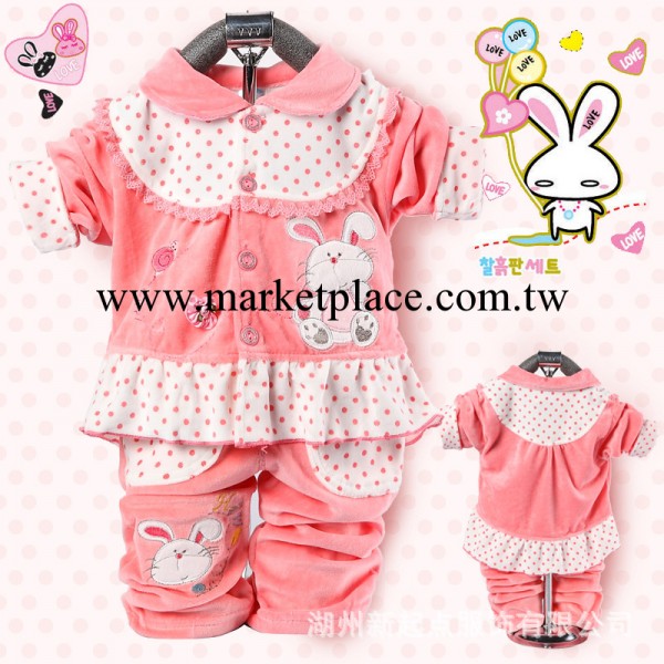 2013新款女童裝秋款批發 寶寶天鵝絨童套裝0-4歲女孩子衣服工廠,批發,進口,代購