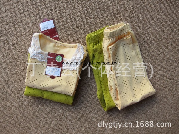 外貿童裝 兒童可愛點點傢居套裝 男童女童彈力純棉套裝 秋衣套裝工廠,批發,進口,代購