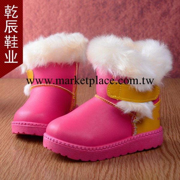 【今日團購】魔術貼中筒男女童雪靴 糖果色兒童棉靴廠傢批發工廠,批發,進口,代購