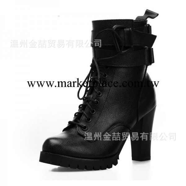 新款真皮馬丁靴粗跟高跟短靴棉靴機車靴子全牛皮女式靴女工廠,批發,進口,代購