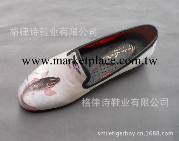 廠傢直銷 沙丁佈印花便鞋 男 懶漢鞋smoking slippers工廠,批發,進口,代購