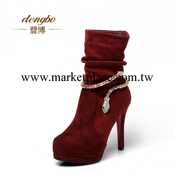 2013年新款 女士時尚單鞋 復古酒紅色金屬 高跟鞋 2080-12批發・進口・工廠・代買・代購