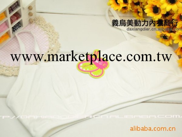 廠傢供應 媚動力全棉加厚小背心少女學生內衣純色裹胸小吊帶0005工廠,批發,進口,代購