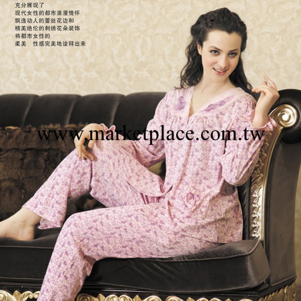 專櫃正品2012富妮來傢居服秋女士長袖印花純棉睡衣套裝F-8095工廠,批發,進口,代購
