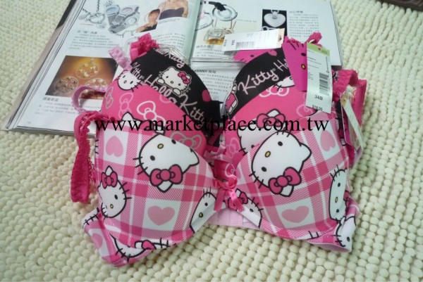 出口美國原單hello kitty泳佈胸罩 工廠庫存直銷 外貿原單胸罩工廠,批發,進口,代購
