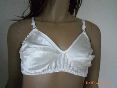 批發女士內衣  無海綿/無鋼圈胸罩 乳罩 100%桑蠶絲面料（白色）工廠,批發,進口,代購