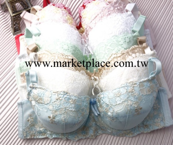 2005外貿原單日單精美刺繡蕾絲聚攏胸罩工廠,批發,進口,代購