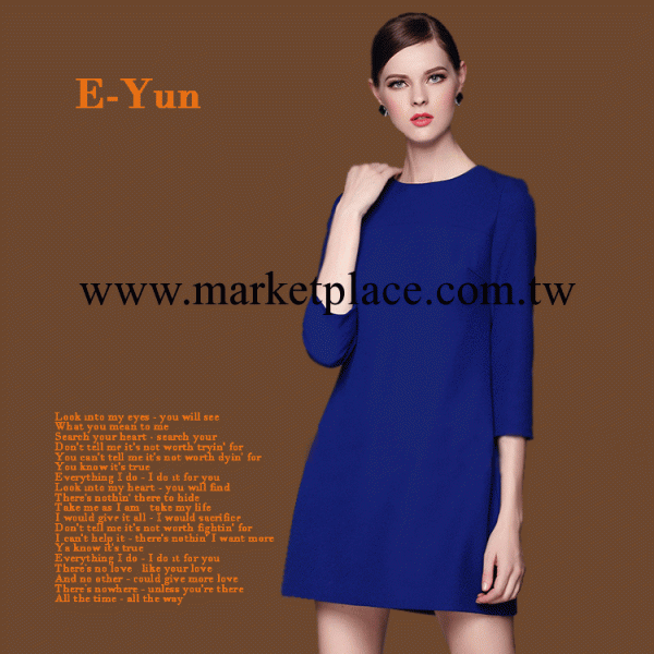 2013歐美大牌秋冬款大碼OL胖mm寬松顯瘦女裝高端連衣裙工廠,批發,進口,代購