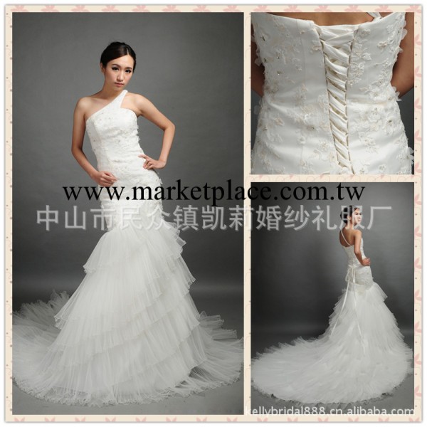 定做婚紗禮服 外貿婚紗 婚紗禮服批發廠 修身魚尾現貨 KB10204#工廠,批發,進口,代購