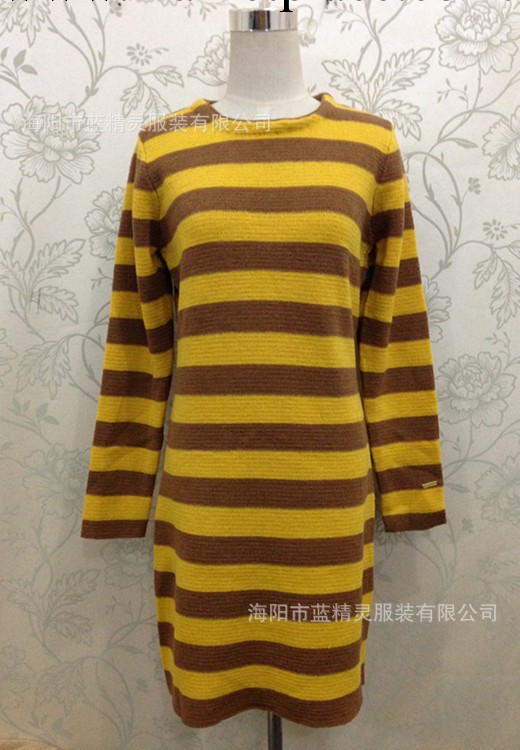 現貨2013年秋冬新款女裝條紋針織連衣裙PROK34T51R OK34T51R工廠,批發,進口,代購