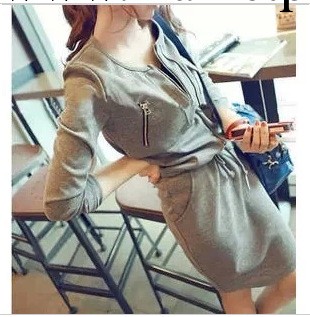 2013 女裙秋冬新款女裝 韓范兒~休閒個性運動腰間抽繩連衣裙 234工廠,批發,進口,代購