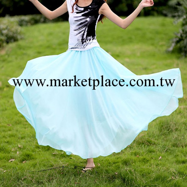 爆款 2013年夏季新款 純色仙女長裙 半身裙 波西米亞長裙批發・進口・工廠・代買・代購
