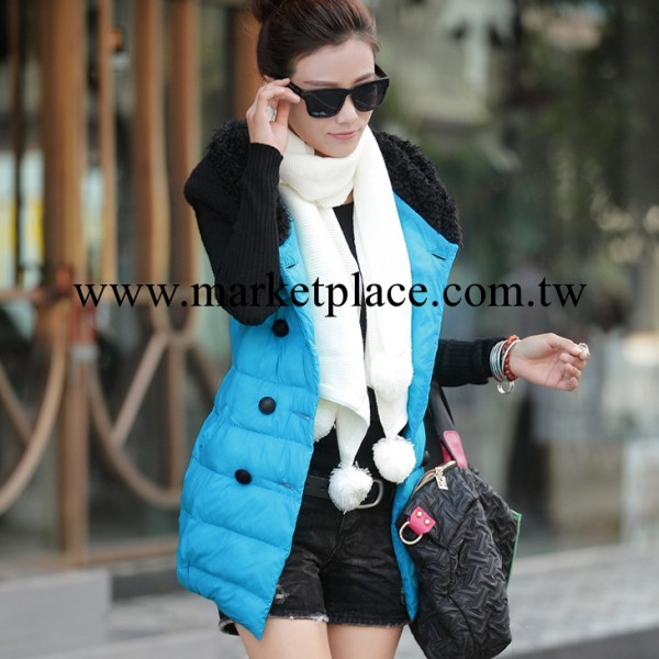 2013冬季新款爆款韓版女裝修身顯瘦式棉馬甲棉衣棉服外套批發・進口・工廠・代買・代購