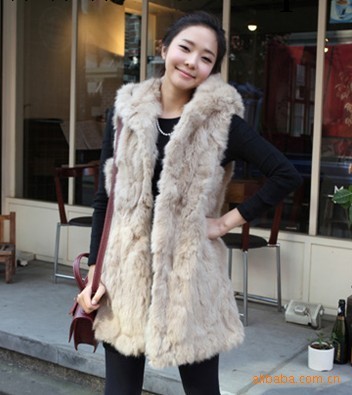 2013 秋冬新品 韓版女裝 高仿兔毛披肩背心皮草 馬甲批發工廠,批發,進口,代購
