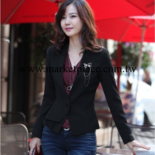 2013秋裝新款 韓版修身短款一粒扣小西裝 女式西服女裝 女工廠,批發,進口,代購