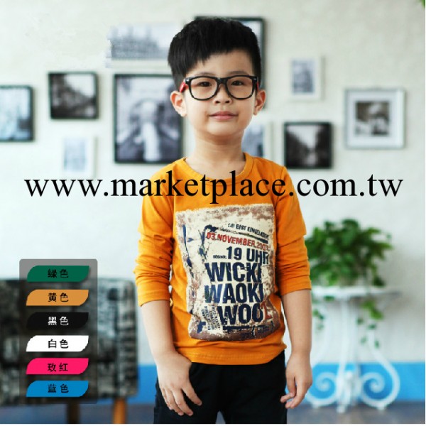 品牌童裝 男孩童裝男童秋裝2013新款大童衣服韓版LZ13235長袖T恤工廠,批發,進口,代購