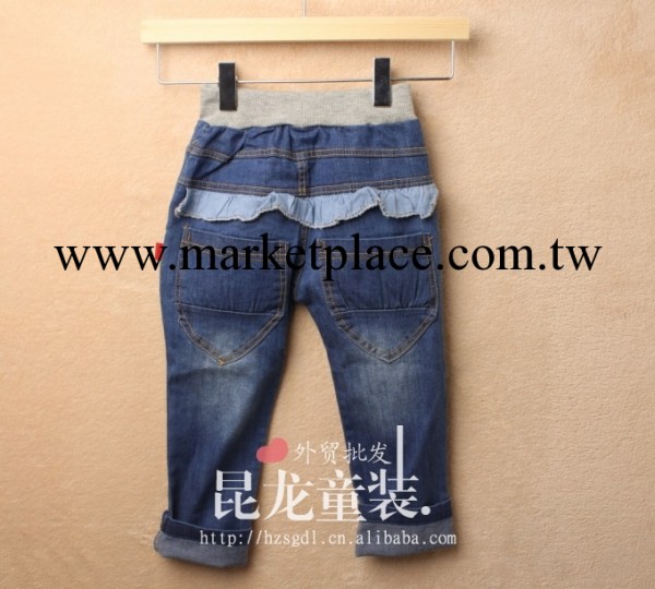 品牌童裝 童裝仔褲 兒童牛仔褲爆款兒童花邊牛仔褲C0011-4工廠,批發,進口,代購