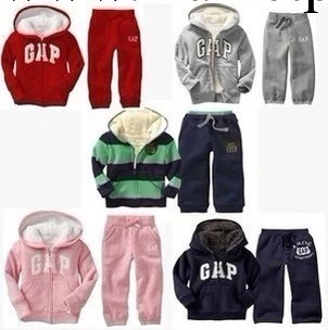 童裝直批 男女童套裝GAP加厚羊羔絨長袖套裝  10款選　批56/套工廠,批發,進口,代購
