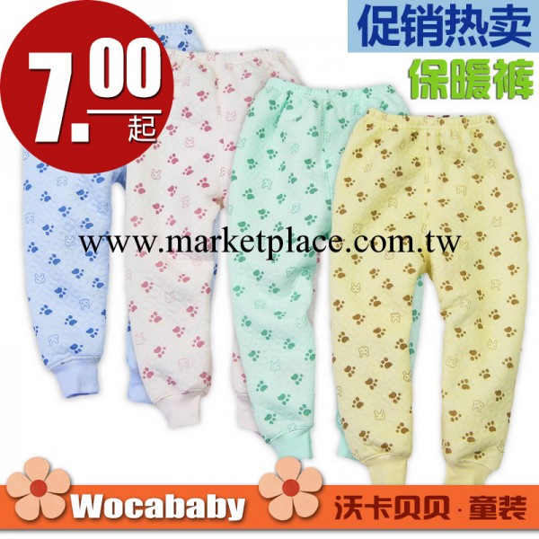 空氣棉單件可配套 兩用襠兒童保暖長褲 冬款童裝 D431-腳印款工廠,批發,進口,代購