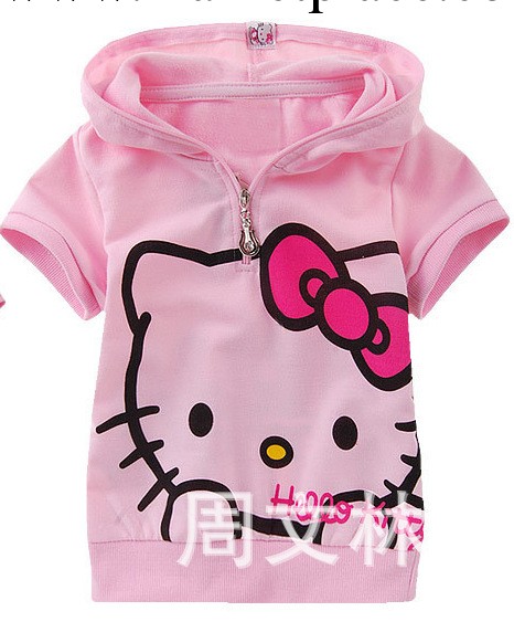 特價童裝批發 hello kitty套裝 童套裝 毛圈短袖套裝 女童褲套裝工廠,批發,進口,代購