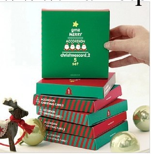 折疊立體賀卡 創意聖誕賀卡 手工賀卡 卡片 新年 聖誕樹工廠,批發,進口,代購