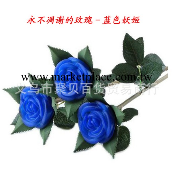 聖誕節/情人節浪漫禮物永不凋謝的玫瑰/仿真玫瑰花燈-藍色妖姬工廠,批發,進口,代購