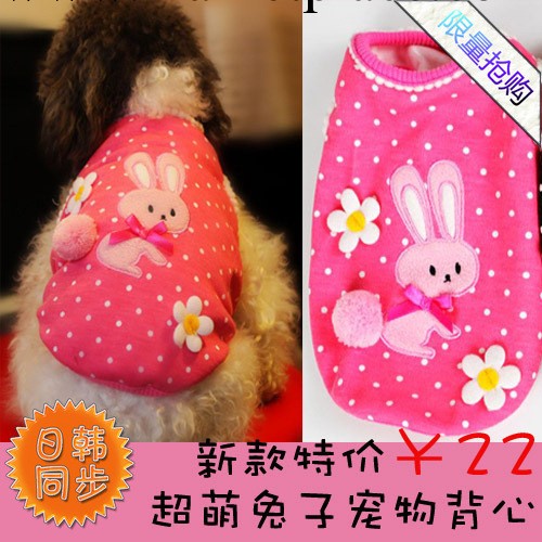 超可愛超萌兔子寵物衣服狗狗衣服泰迪衣服背心 特價清倉 寵物衣服工廠,批發,進口,代購