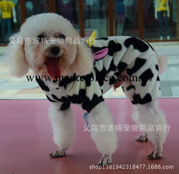 寵物衣服 秋冬變身裝 珊瑚絨奶牛變身裝 狗狗保暖型衣服 支持混批工廠,批發,進口,代購