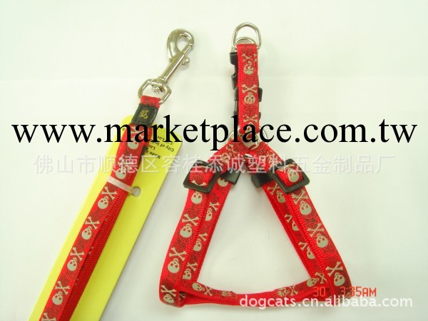 出口歐美dogcats牽引繩 寵物用品 胸背帶+狗鏈 網印系列 A16301工廠,批發,進口,代購