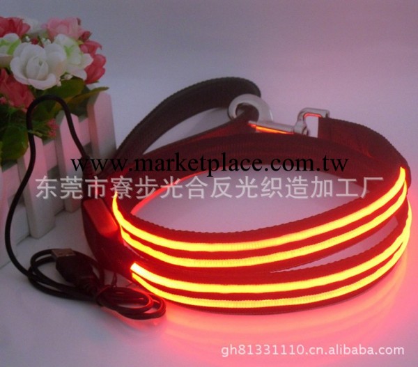 批發200mA充電寵物帶 配USB數據線 LED雙光纖發光溜狗用品工廠,批發,進口,代購