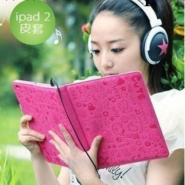 ipad air可愛小魔女皮套 ipad 2 3 4甜美平板電腦帶休眠皮套工廠,批發,進口,代購