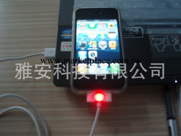 廠傢直銷IPHONE led數據線/發光IPOD數據線/帶LEDUSB線充電線工廠,批發,進口,代購