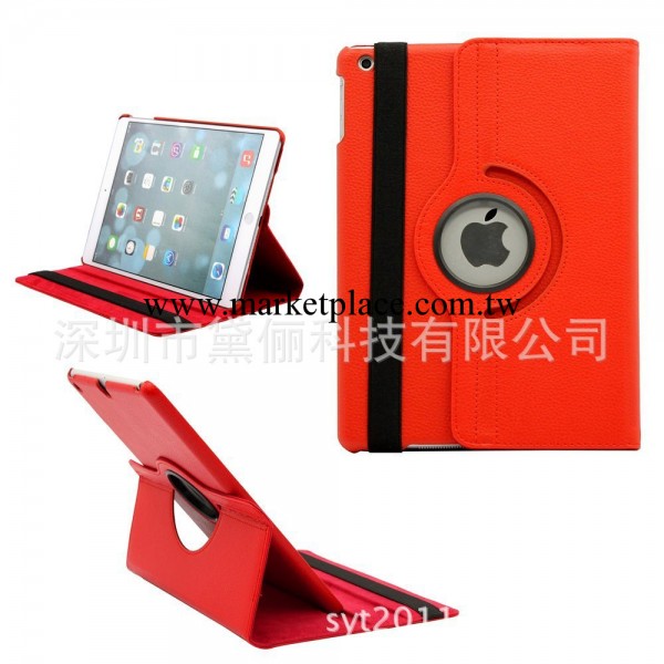 蘋果ipad5皮套 ipad air荔枝紋旋轉保護皮套 iPad支架休眠皮套工廠,批發,進口,代購