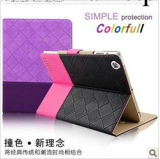 蘋果iphone5 ipad air 休眠皮套 撞色大方格皮套 支架皮套 批發工廠,批發,進口,代購