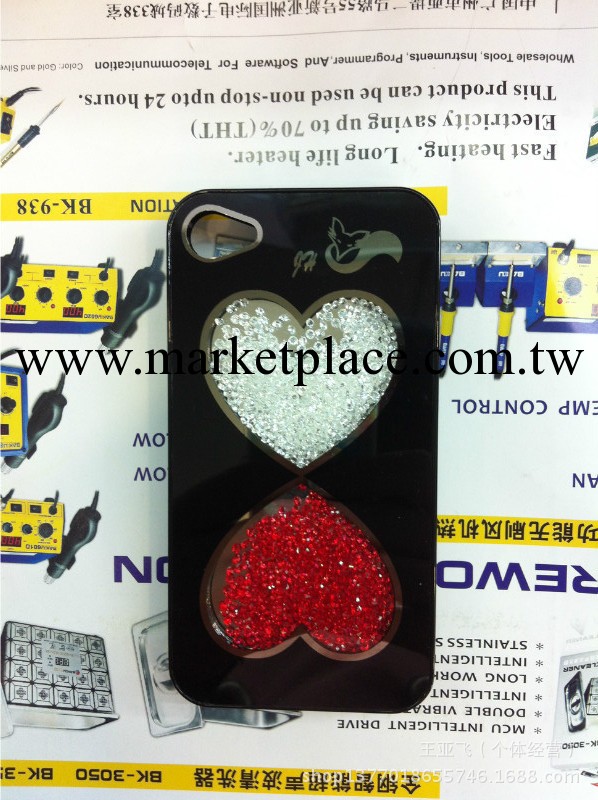 施華洛世奇 蘋果iphone5手機殼水鉆方格彩虹鑲鉆保護殼 蘋4S外殼工廠,批發,進口,代購
