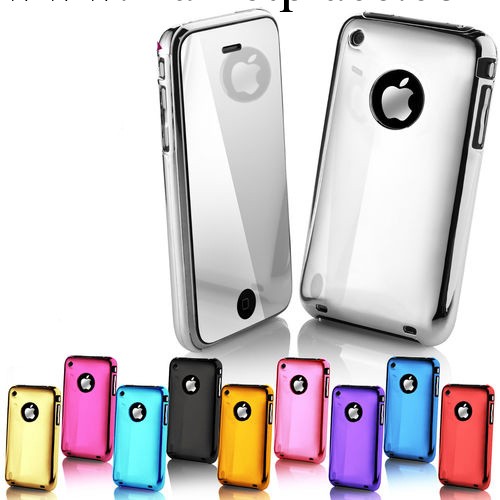 外貿熱銷 蘋果iPhone3/3GS 電鍍圓孔手機殼 金屬保護殼  配件批發工廠,批發,進口,代購