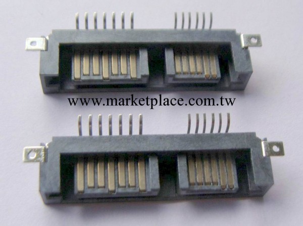 SATA7+6公SMT帶兩個接地片連接器工廠,批發,進口,代購