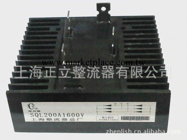 供應上海整流器總廠三相整流橋堆 SQL200A1600V（帶散熱器）工廠,批發,進口,代購