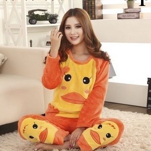 淘寶爆款 一件代發睡衣批發可愛卡通小黃鴨女士睡衣傢居服長袖工廠,批發,進口,代購