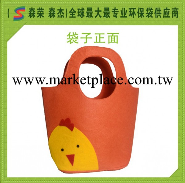 上海北京工廠定制立體小黃鴨圓孔毛氈佈手提袋，各式毛氈佈袋工廠,批發,進口,代購