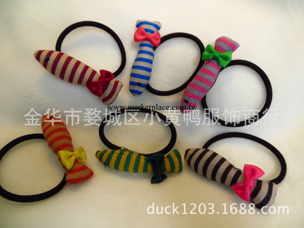 韓國飾品批發 彩條小魚發圈 條紋魚發繩 兒童可愛頭飾 寶寶牛皮筋工廠,批發,進口,代購
